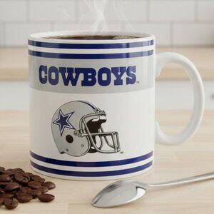 Dallas Cowboys Coffee Cup Mug NFL Football Helmet Logo Vintage Russ Berrie Korea